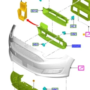 Kierownica powietrza przednia focus C-MAX 2015 2019 Okazja