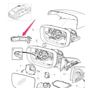 Do wyczerpania zapasów Kierunkowskaz lewy lusterka Volvo