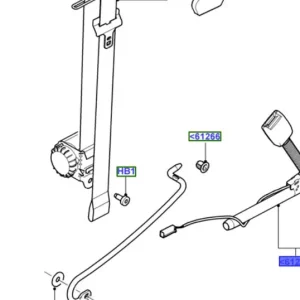 Klamra prawego przedniego pasa bezpieczeństwa fiesta 01-08 FORD - wyprzedaż Bestseller