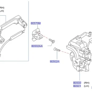 Klamka zewnętrzna drzwi lewy przód 2007 Zamów teraz