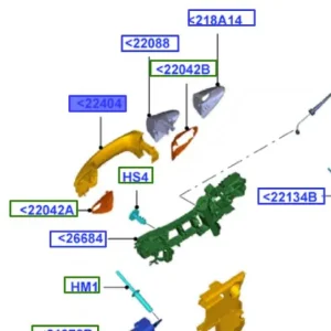 Dostępne od ręki Klamka zewnętrzna drzwi przednich Ford Fiesta 2008-2019 - wyprzedaż