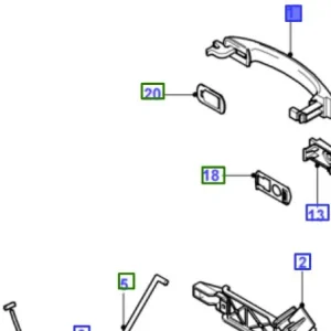 Klamka zewnętrzna drzwi tylnych mondeo MK3 FORD - wyprzedaż Wysoka jakość