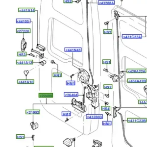 Klamka zewnętrzna drzwi tylnych prawych transit 0614 FORD - wyprzedaż Ograniczona ilość