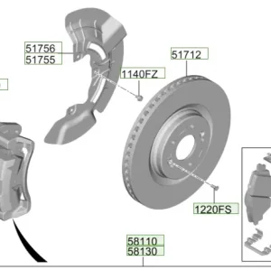 Tani Klocki hamulcowe przód Hyundai Santa Fe (2024) OE - wyprzedaż