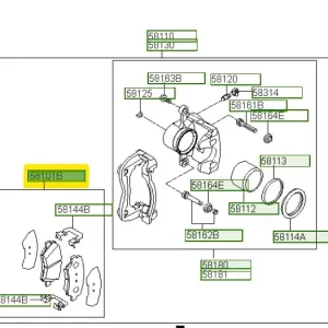 Klocki hamulcowe przednie Hyundai I40 (2012) OE - wyprzedaż Wybór klientów