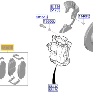 Darmowa dostawa Klocki hamulcowe przód komplet KIA K5 (2020-)