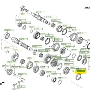 Koło zębate skrzyni biegów Hyundai I10 / I20 - wyprzedaż Bestseller