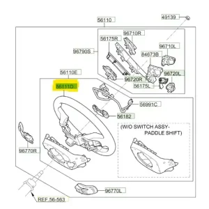 Koło kierownicy Hyundai I40 (2015-2018) OE - wyprzedaż Darmowy zwrot