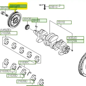 Koło pasowe wału korbowego Hyundai I20 Rabat