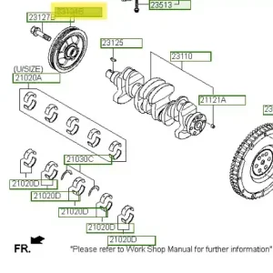 Hit sprzedaży Koło pasowe wału korbowego Hyundai I20 - wyprzedaż