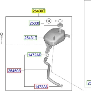Kompletny zbiorniczek wyrównawczy Kia ProCeed 20-25 Nowość