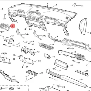 Nowość Kratka nawiewu lewa MG3