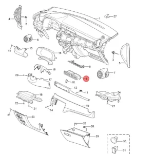 Taniej Kratka nawiewu środkowa mg zs I clasic
