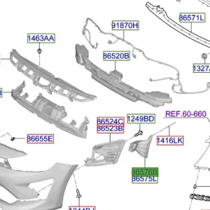 Kratka prawa wlotu powietrza Kia Rio 20-25 Darmowa dostawa