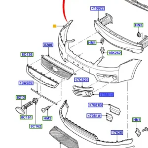 Kratka prawa zderzaka przedniego Ford Focus MK2 - wyprzedaż Bestseller