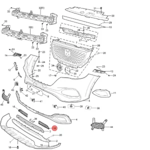 Kratka atrapa zderzaka lewa mg hs/ehs Do wyczerpania zapasów