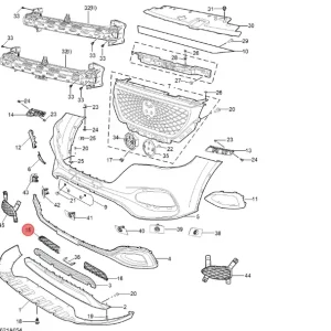 Ekspresowa dostawa Kratka atrapa zderzaka prawa mg hs/ehs