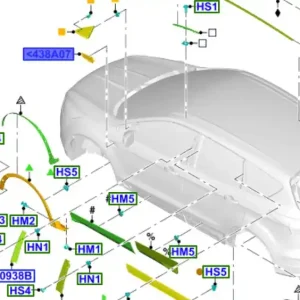 Dostępne od ręki Kratka chromowa błotnika przedniego prawego Ford Kuga 2012 2020 - wyprzedaż