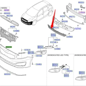 Kratka dolna zderzaka przedniego 2015 2018 Wyprzedaż