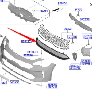 Kratka dolna zderzaka przedniego 2017 2020 Nowy