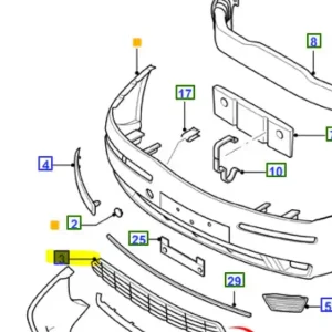 Wysoka jakość Kratka dolna zderzaka przedniego Ford Mondeo 2000 2007