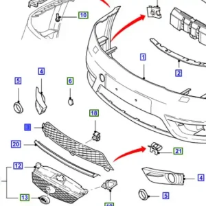Ostatnie sztuki Kratka dolna zderzaka przedniego mondeo MK3 FORD - wyprzedaż