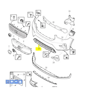 Tani Kratka dolna zderzaka przedniego XC40 EX40