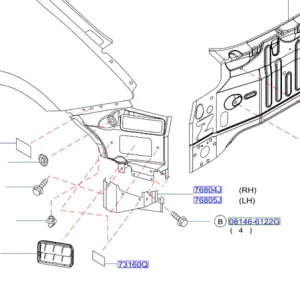 Kratka wentylacyjna boku nadwozia nissan 370Z - wyprzedaż Ekspresowa dostawa