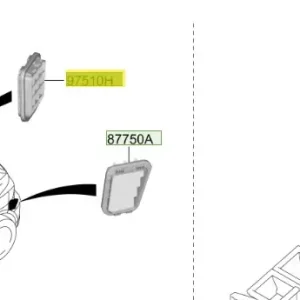 Kratka wentylacyjna prawy tył Hyundai I20 / Bayon (2024) - wyprzedaż Ostatnie sztuki