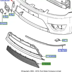 Kratka zderzaka przód fiesta fusion 01 12 FORD - wyprzedaż Super okazja