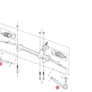 Końcówka drążka lewa MG3 2024 hybryda Dostępne od ręki