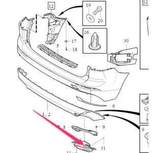 Końcówka lewa rury wydechowej XC60 Volvo Nie przegap