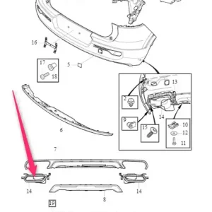 Końcówka wydechu lewego XC40 Volvo Nie przegap