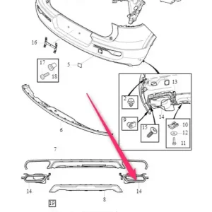 Końcówka wydechu prawego XC40 Volvo Cena promocyjna