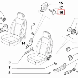 Korek siedzenia wewnętrzny prawy Fiat/Ram - wyprzedaż Zniżka