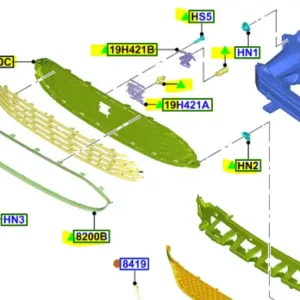 Kratka zderzaka przód smax galaxy 2015FORD Rabat