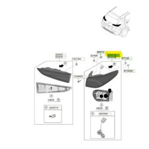 Taniej Lampa tylna Hyundai Kona (2021) OE - wyprzedaż