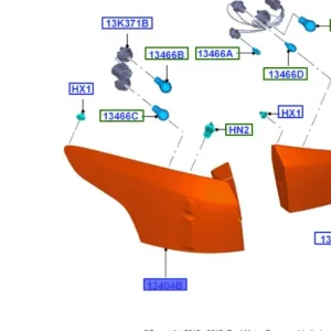 Lampa tylna prawa 2011 2015 FORD Rabat