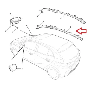 Dostępne od ręki Kurtyna powietrzna lewa poduszka (mg 3 2024 hybrid)