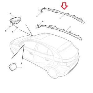 Kurtyna powietrzna prawa poduszka (mg 3 2024 hybrid) Wyprzedaż