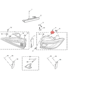 Lampa prawy tył w klapie MG3 MG Popularny