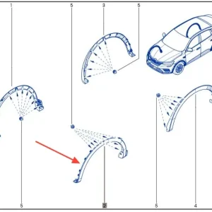Dostępne od ręki Listwa / nakładka błotnika lewy przód RENAULT ARKANA LP ASO OE