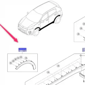 Nie przegap Listwa błotnika lewy przód 2015-2018 KIA