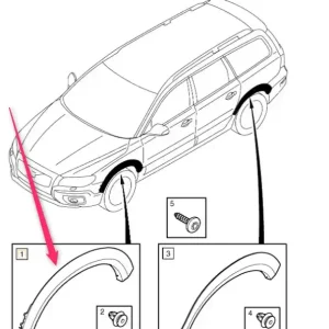 Listwa błotnika lewy przód XC70 Volvo Ostatnie sztuki
