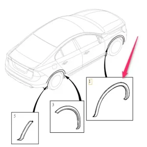 Listwa błotnika przednia prawa V60 S60 Volvo Dostępne od ręki