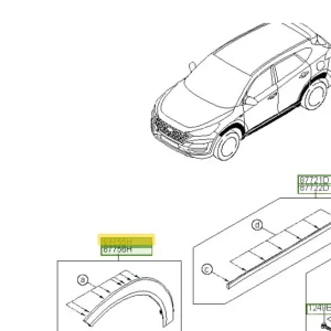 Super okazja Listwa błotnika przedniego lewa strona Hyundai Tucson (2016-2018)
