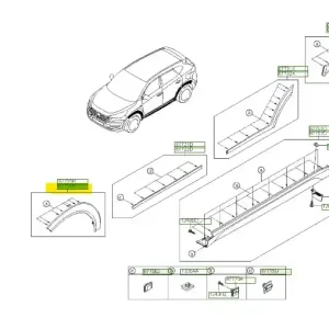 Bestseller Listwa błotnika przedniego prawa Hyundai Tucson - wyprzedaż