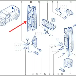 Lampa tylna prawa RENAULT TRAFIC II OE Zamów teraz