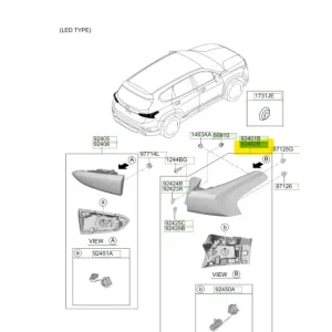 Wybór klientów Lampa tylna zespolona Hyundai Santa Fe (2018) OE - wyprzedaż