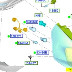 Dostępne od ręki Lampa tylna zewnętrzna lewa 20132019 FORD - wyprzedaż